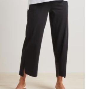 Habitat Large Black Deep hem crop wide pants